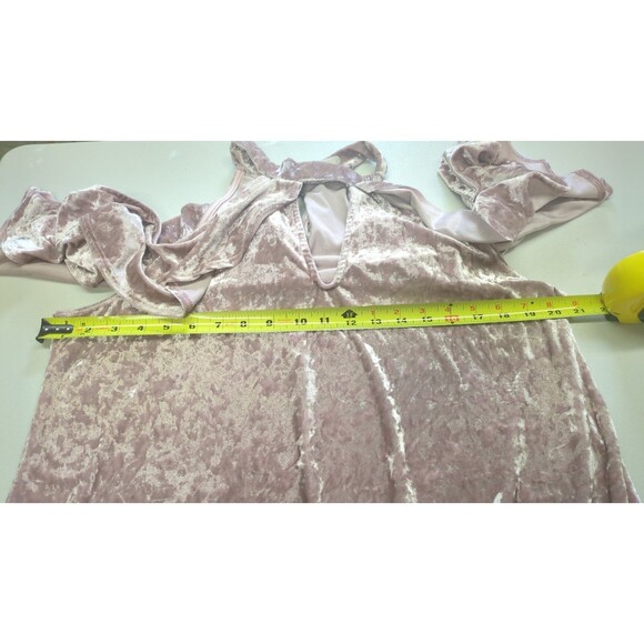 Blush Crushed Velvet Top Fairy Y2K Regencycore Ethereal Coquette Renaissance 1X - Picture 8 of 9